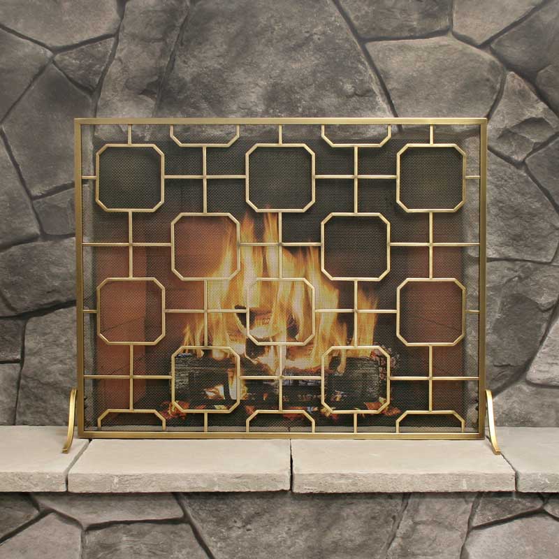 Pilgrim Single Panel Madison Fireplace Screen