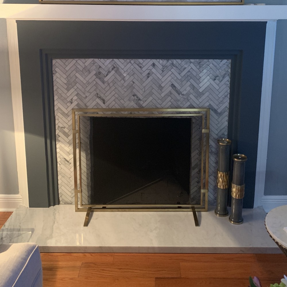 Pilgrim 39 Inch Sinclair Single Panel Fireplace Screen