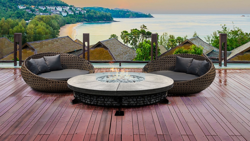 Prism Hardscapes 89 Inch Fuego Natural Gas Fire Table