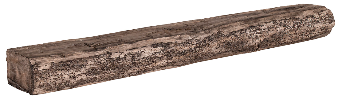 Pearl Fireplace Mantels 72 Inch Cumberland Live Edge Non-Combustible Fireplace Mantel Shelf