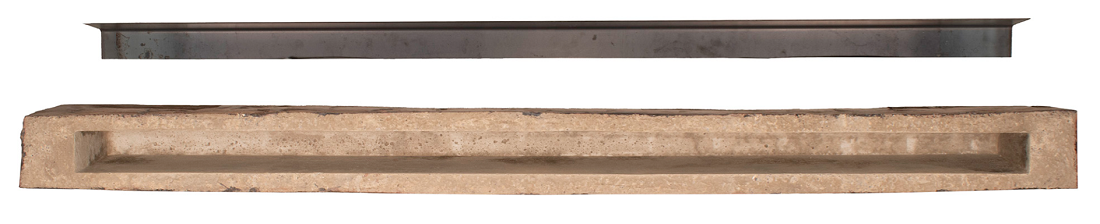 Pearl Fireplace Mantels 72 Inch Cumberland Live Edge Non-Combustible Fireplace Mantel Shelf