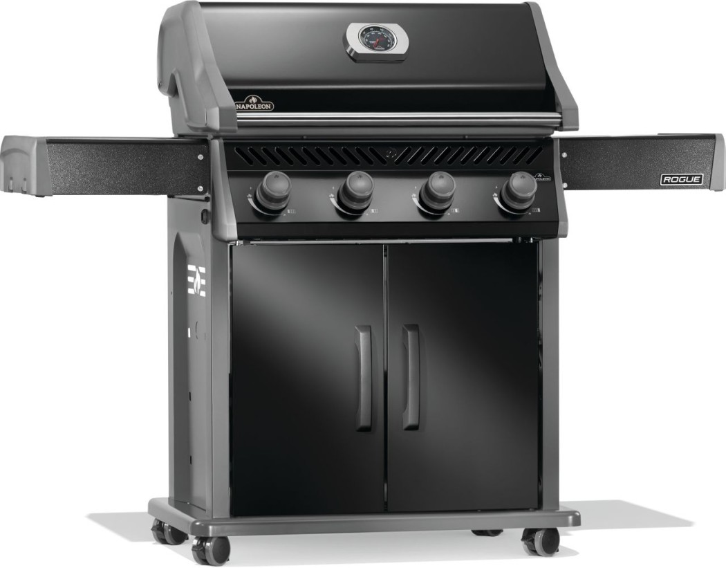 Napoleon Grills Black Rogue 525 Gas Grill with Cast Iron Grates