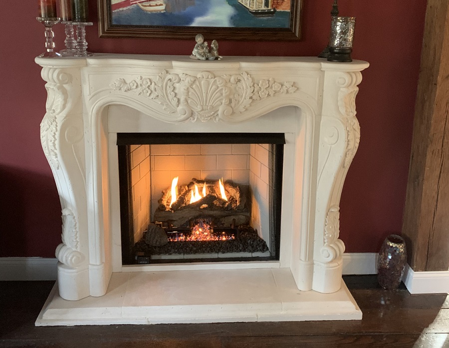 Real Fyre 24" Charred Aged Split Oak Ventless Propane Gas Logs Set with Variable Flame Remote Pilot Kit