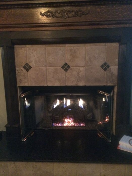 Real Fyre 24" Charred Frontier Oak Ventless Natural Gas Logs Set with Variable Flame Remote Pilot Kit