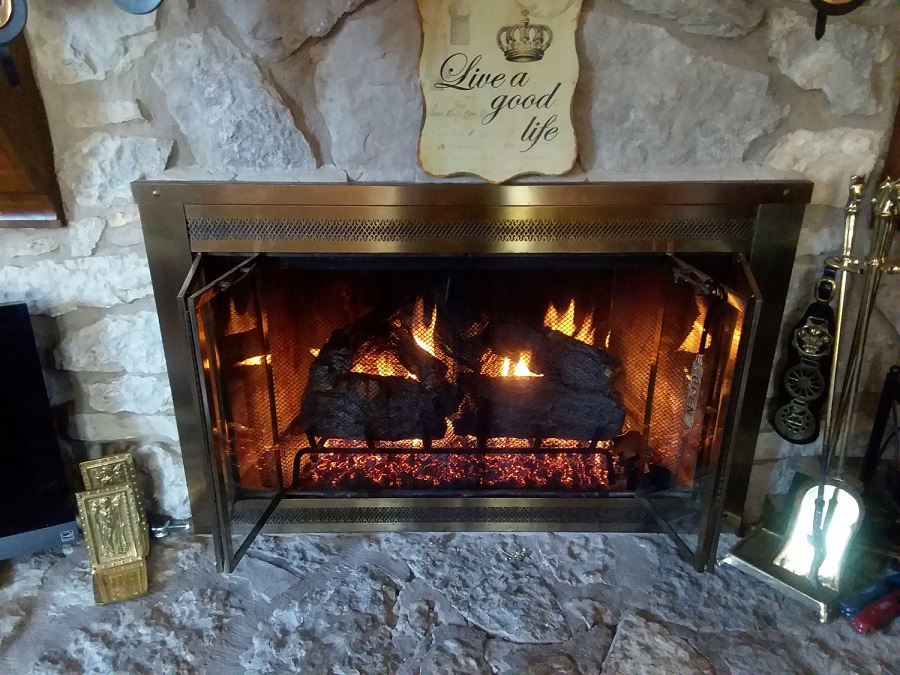 Real Fyre 30" Burnt Rustic Oak Vented Natural Gas Logs Set with Safety Pilot Kit