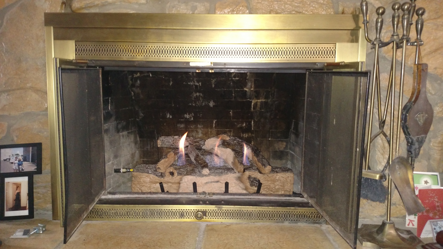 Real Fyre 30" Split Oak Ventless Natural Gas Logs Set with Variable Flame Remote Pilot Kit