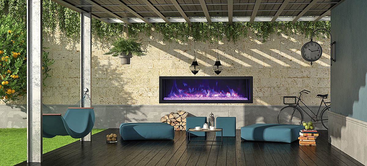 Remii 55 Inch Extra Slim Electric Linear Fireplace