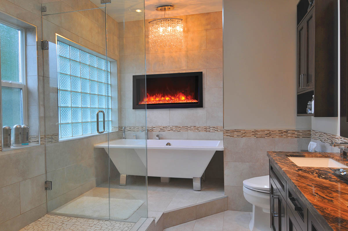 Remii 35 Inch Extra Slim Electric Linear Fireplace