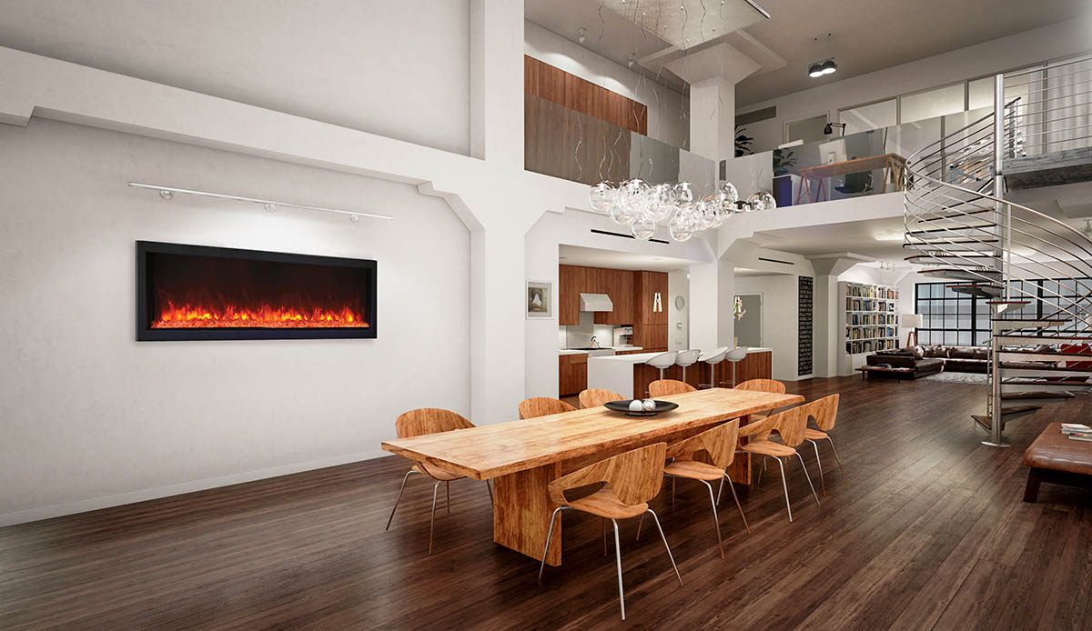 Remii 65 Inch Extra Slim Electric Linear Fireplace