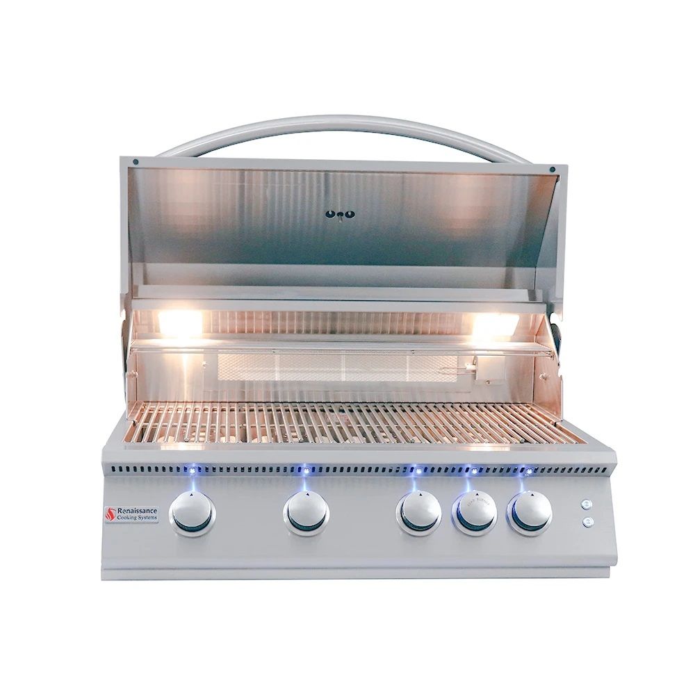 RCS 32 Inch Premier Grill with Rear Burner and Blue LED