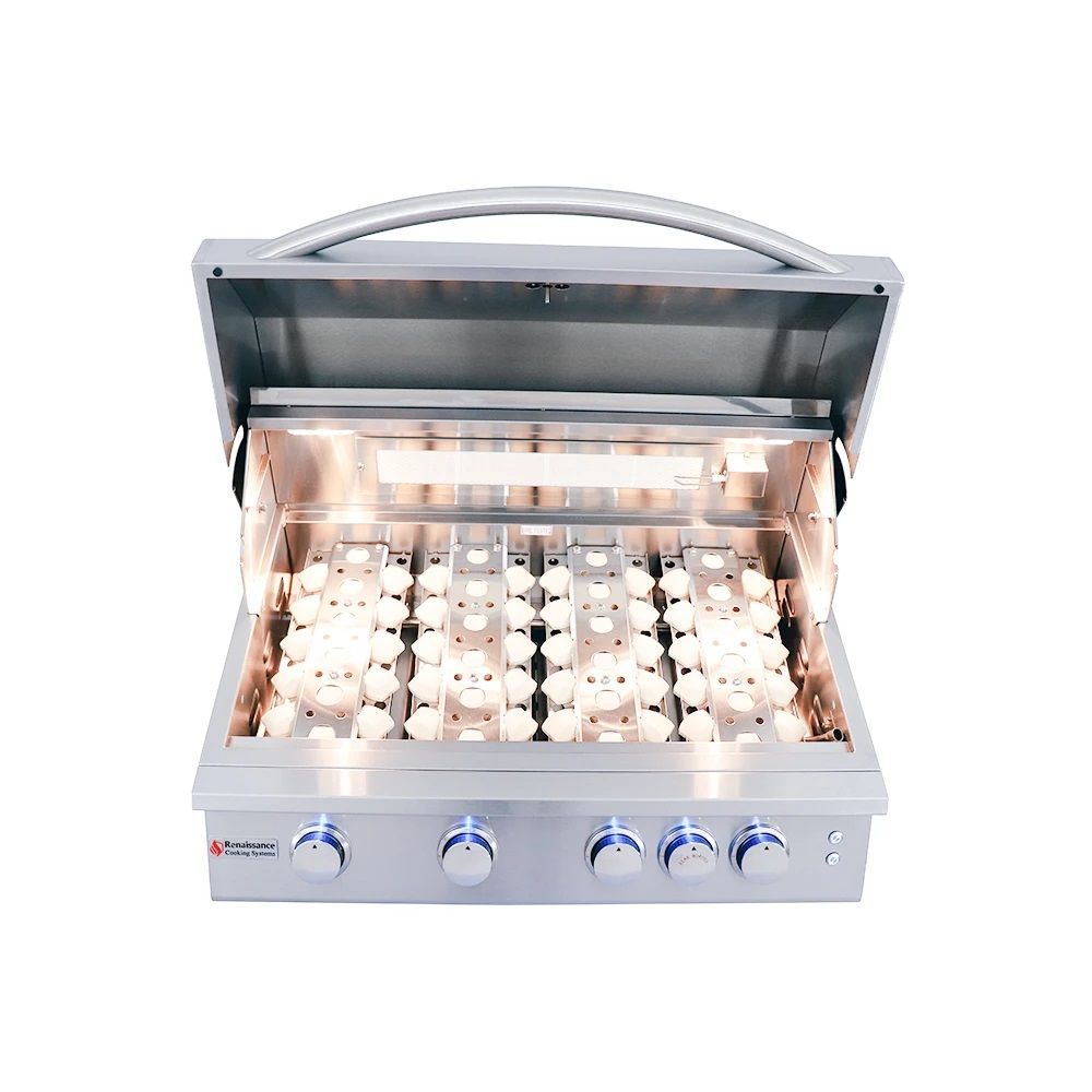 RCS 32 Inch Premier Grill with Rear Burner and Blue LED