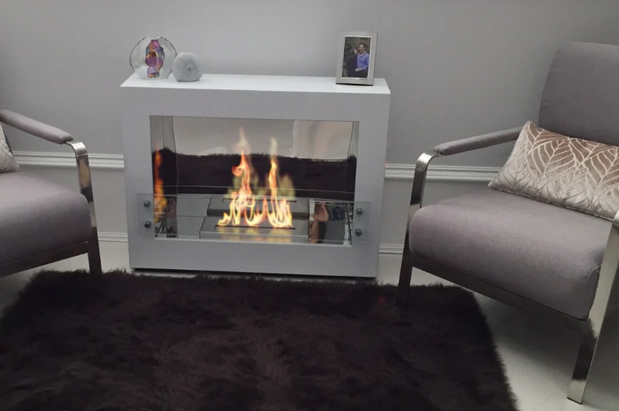 Bio Flame 36 Inch Rogue 2.0 Free Standing Ethanol Fireplace