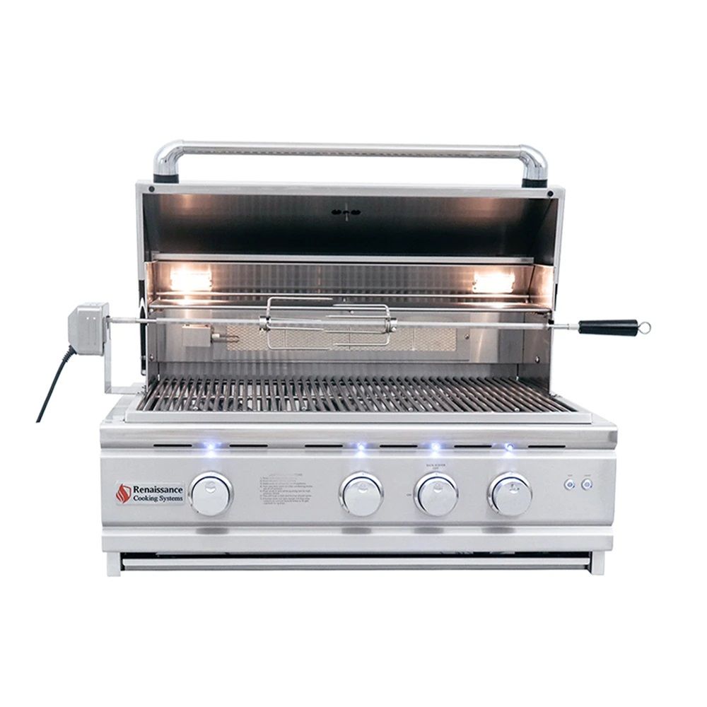 RCS 30 Inch Cutlass Pro Grill with Rear Burner and Blue LED
