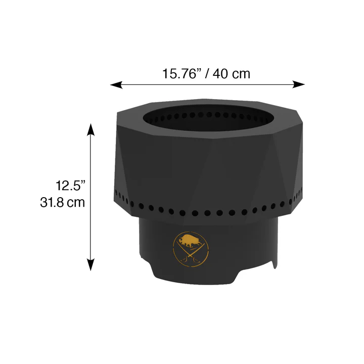 Blue Sky NHL Buffalo Sabres Smokeless Steel Portable Wood Burning Fire Pit