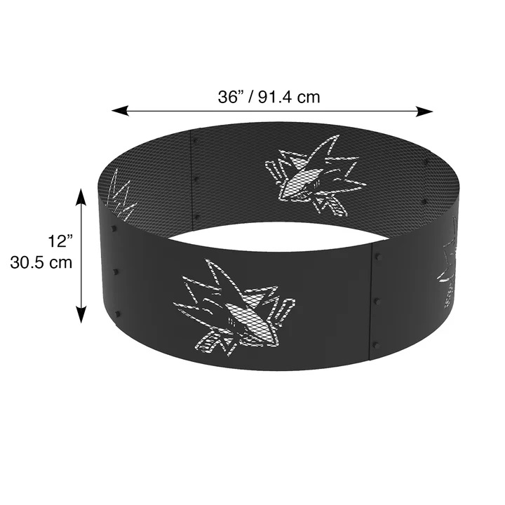 Blue Sky San Jose Sharks 36 Inch Round Woodburning NHL Fire Ring