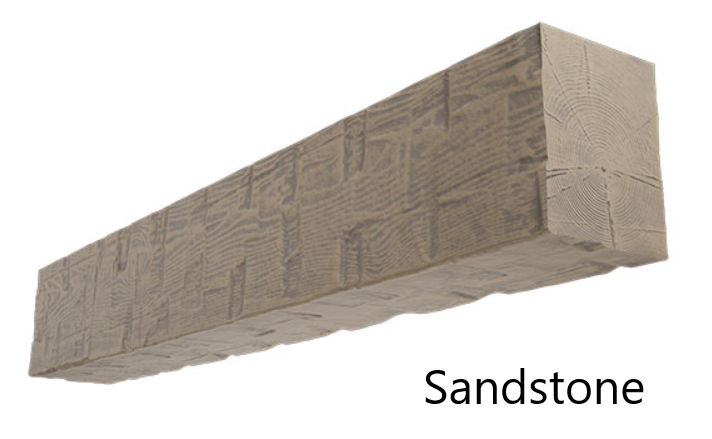 Ekena Millwork 90 Inch Heritage Timber Reclaimed Axed Cut Faux Wood Fireplace Mantel - 10 Inch Depth