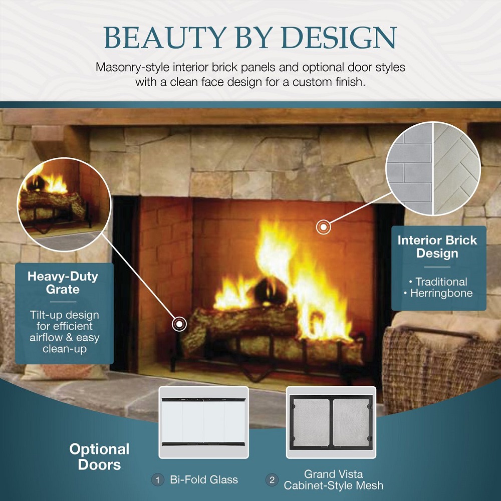 Majestic 42 Inch Biltmore Woodburning Fireplace