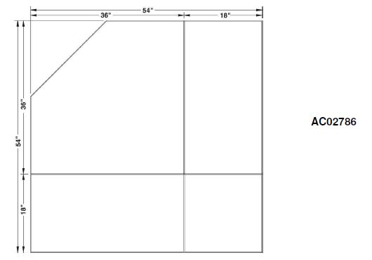 SBI 54 x 54 Inches Corner Modular Floor Protection System