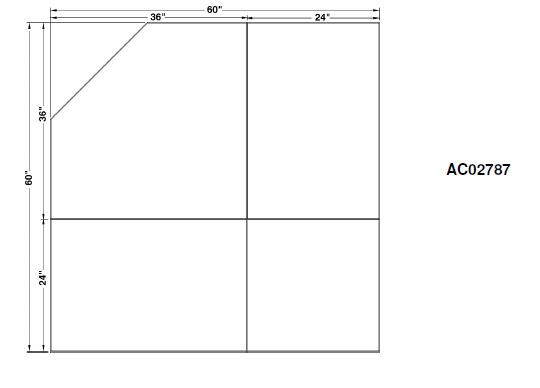 SBI 60 Inches Corner Modular Floor Protection System