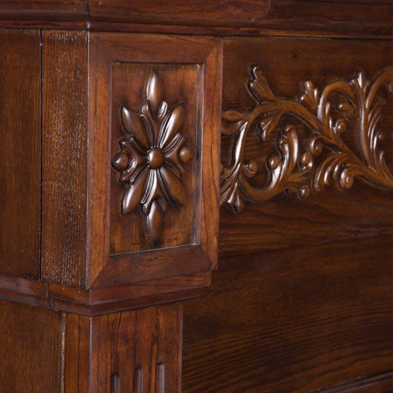 SEI 44 Inch Calvert Electric Fireplace with Decorative Carved Mantel