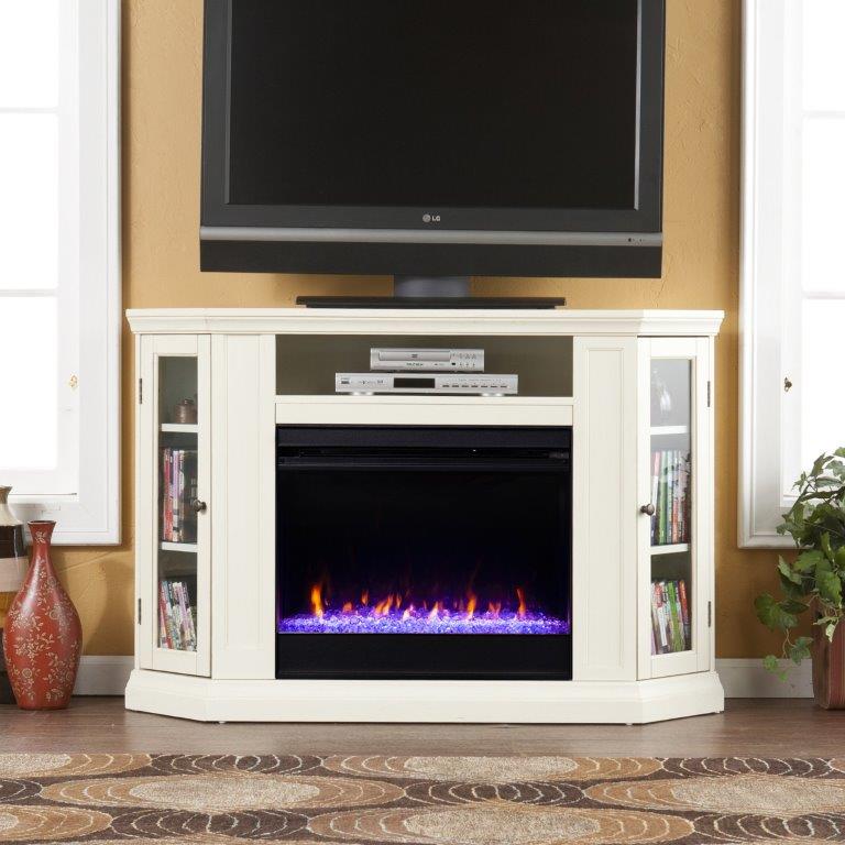 SEI 48 Inch Claremont Color Changing Conner Convertible Electric Fireplace