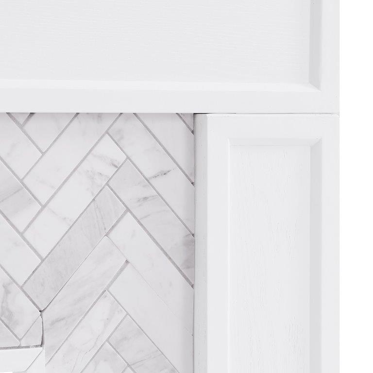 SEI 50 Inch Torlington Color Changing Electric Fireplace with Herringbone Surround