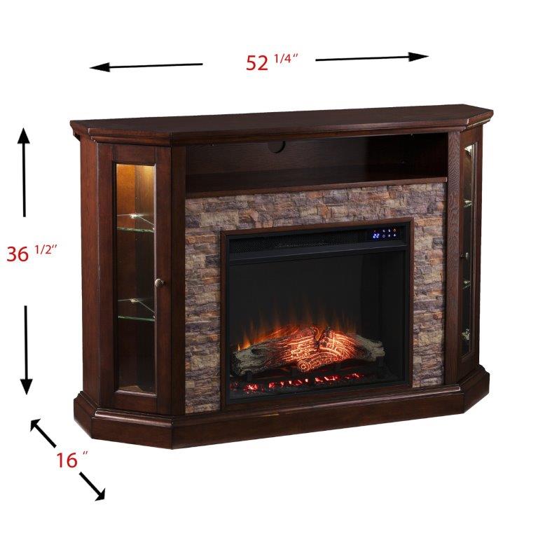 SEI 52 Inch Redden Corner Convertible Electric Fireplace