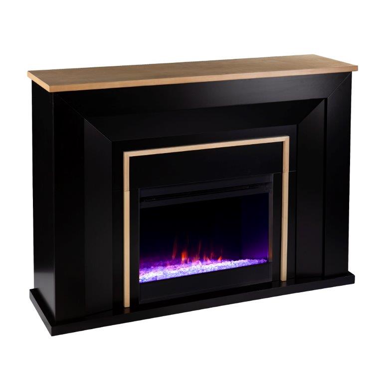 SEI Cardington Contemporary Color Changing Fireplace with Mantel