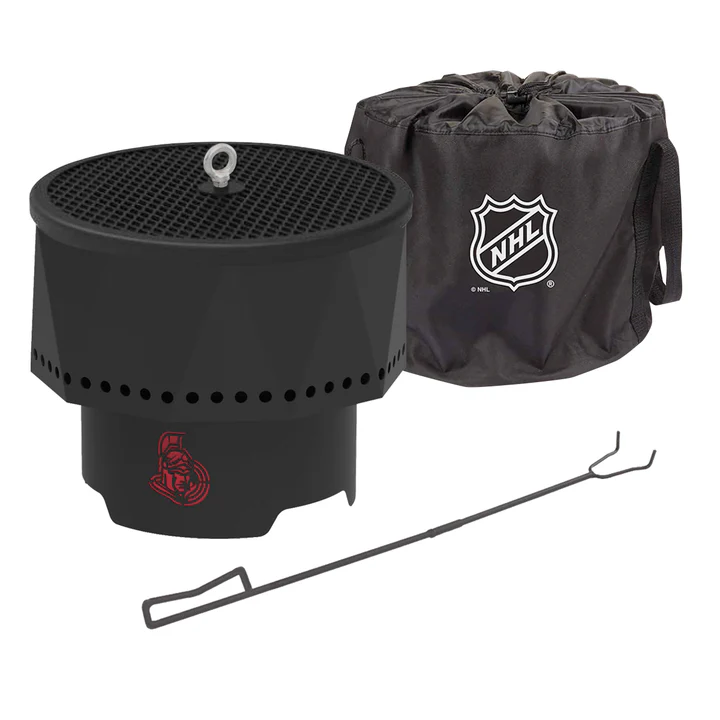Blue Sky NHL Ottawa Senators Smokeless Steel Portable Wood Burning Fire Pit