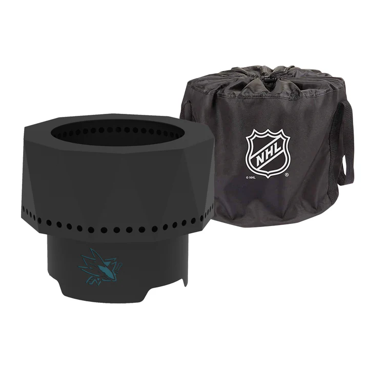 Blue Sky NHL San Jose Sharks Smokeless Steel Portable Wood Burning Fire Pit