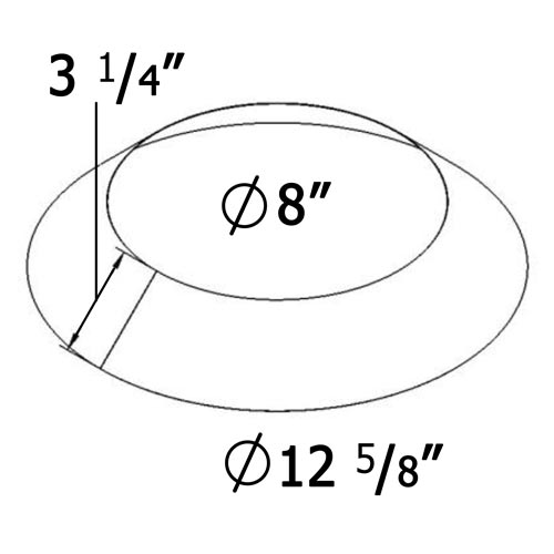 Shasta Vent All-Fuel HT Storm Collar - For 6-Inch Inner Diameter Shasta Vent