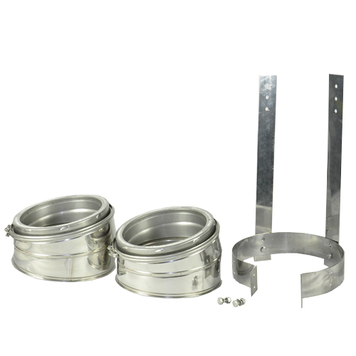 Shasta Vent All-Fuel HT 8-Inch Inner Diameter Stainless Steel Chimney Elbow Kit - 15 Degree