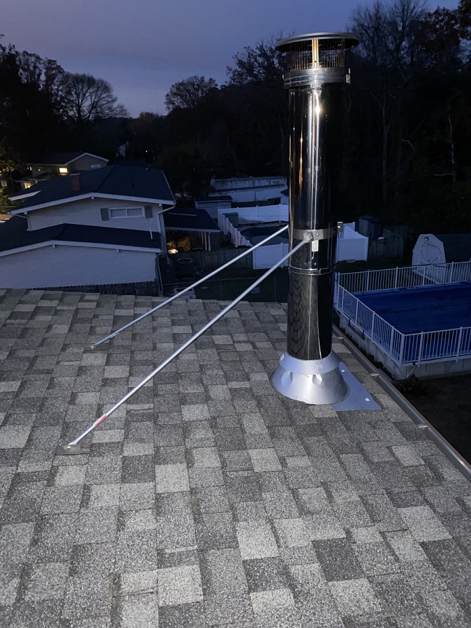 Shasta Vent All-Fuel HT Extended Roof Bracket - For 8-Inch Inner Diameter Shasta Vent