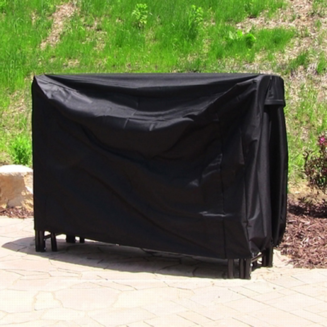 SunnyDaze 5 Foot Weather-Resistant Polyester Firewood Log Rack Cover