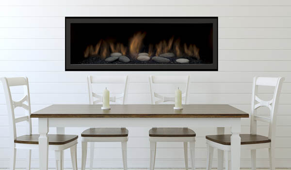 Sierra Flame 55 Inch Stanford Deluxe Linear Direct Vent Gas Fireplace with Decorative Surround
