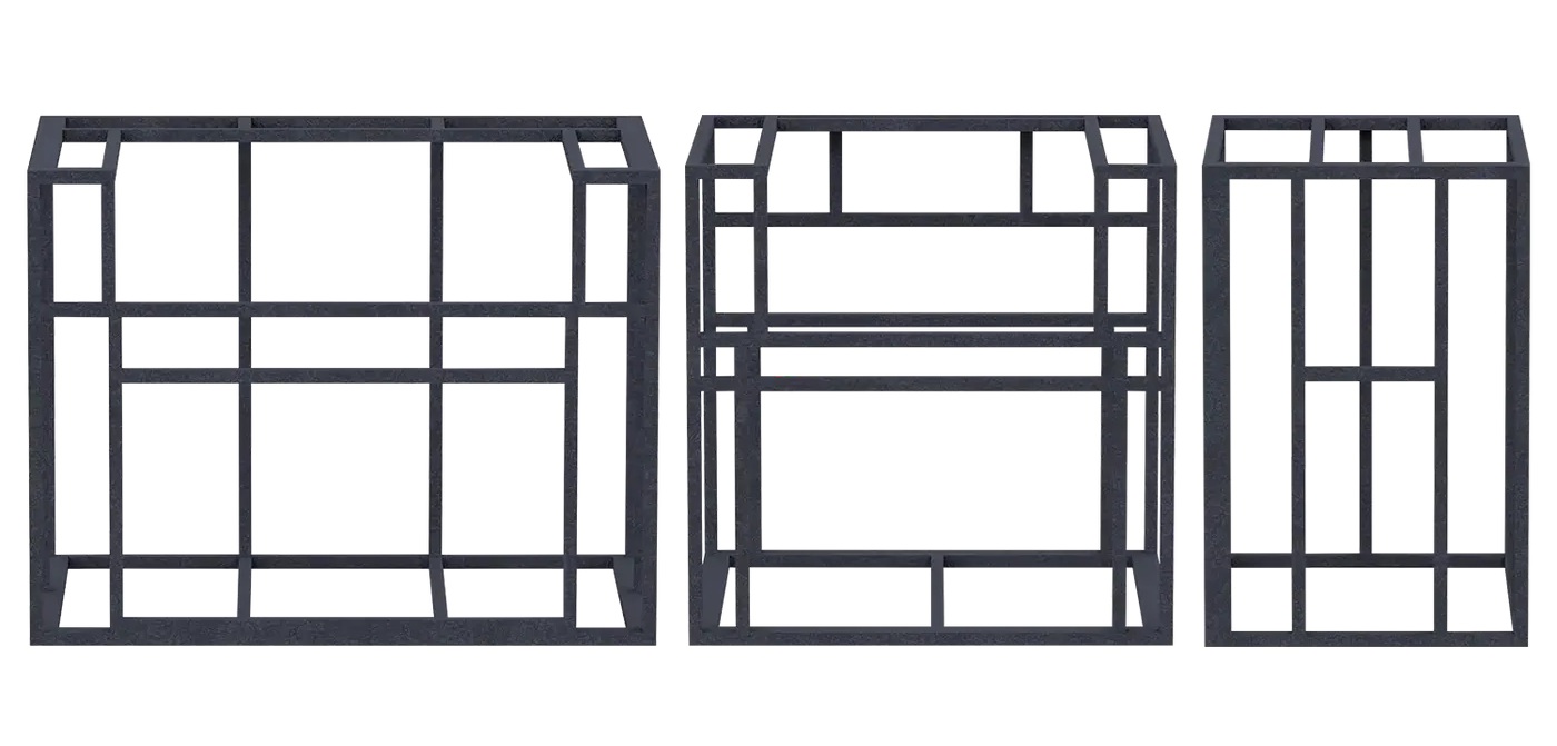 Videl Signature Collection 3 with Grill -  Griddle -  Double Doors -  Drawers and Knock Down Island