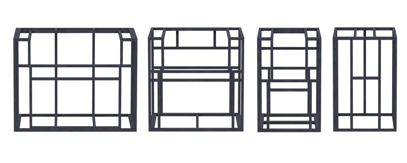 Videl Signature Collection 4 with Grill -  Griddle -  Side Burner -  Doors -  Drawers and Knock Down Island