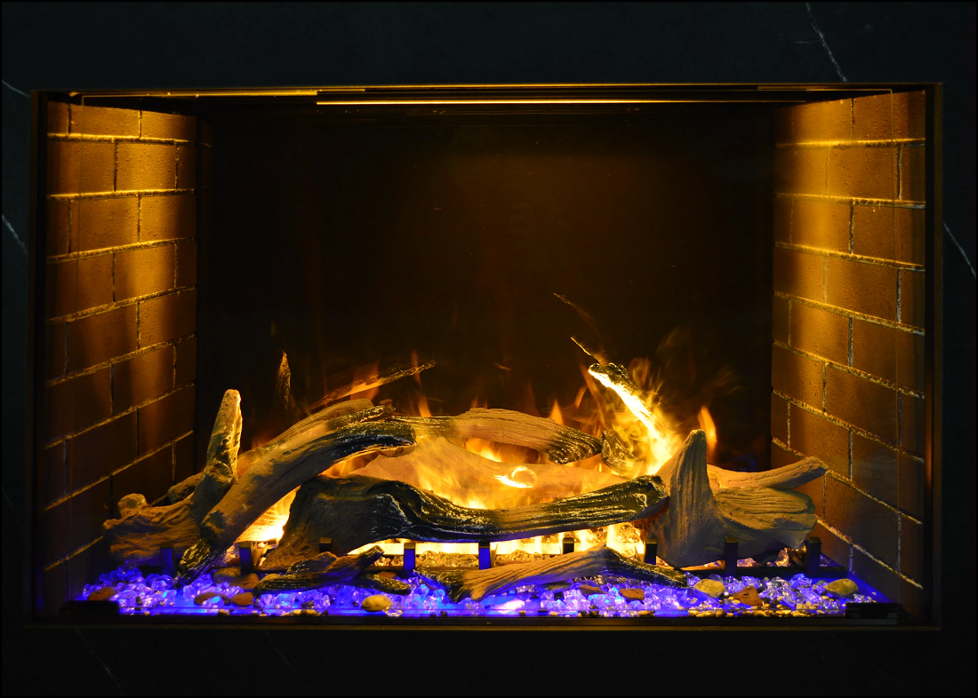 Amantii 38 Inch Signature Hybrid Built-In Vapor/Electric Fireplace with Dimplex Optimyst Effects
