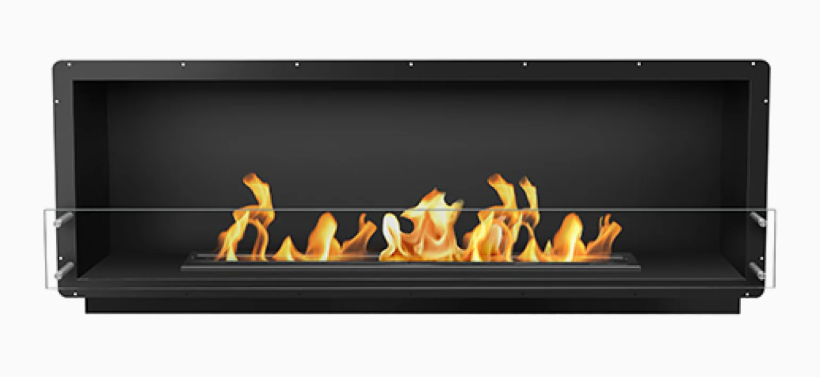 Bio Flame 72 Inch Ethanol Fireplace with 48 Inch Burner