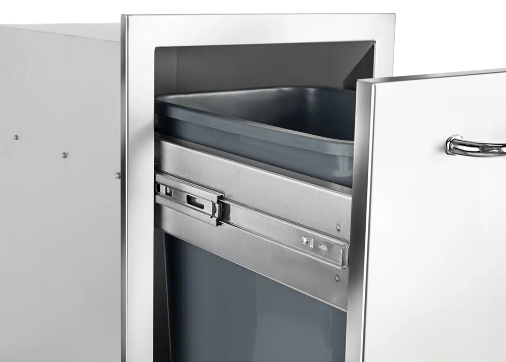 Bull Outdoors 17 Inch Slim Outdoor Kitchen Trash Drawer