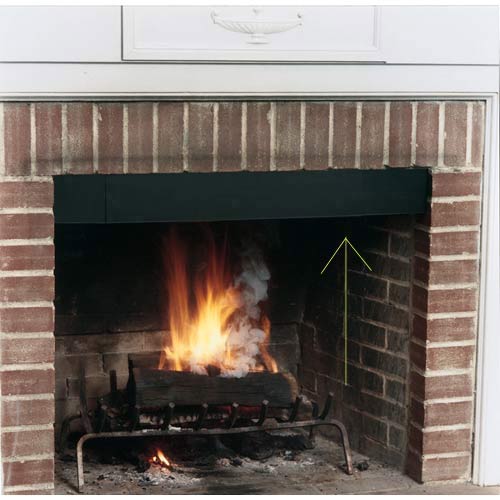 Hy-C 8 Inch High Adjustable Wood-Burning Fireplace Smoke Guard
