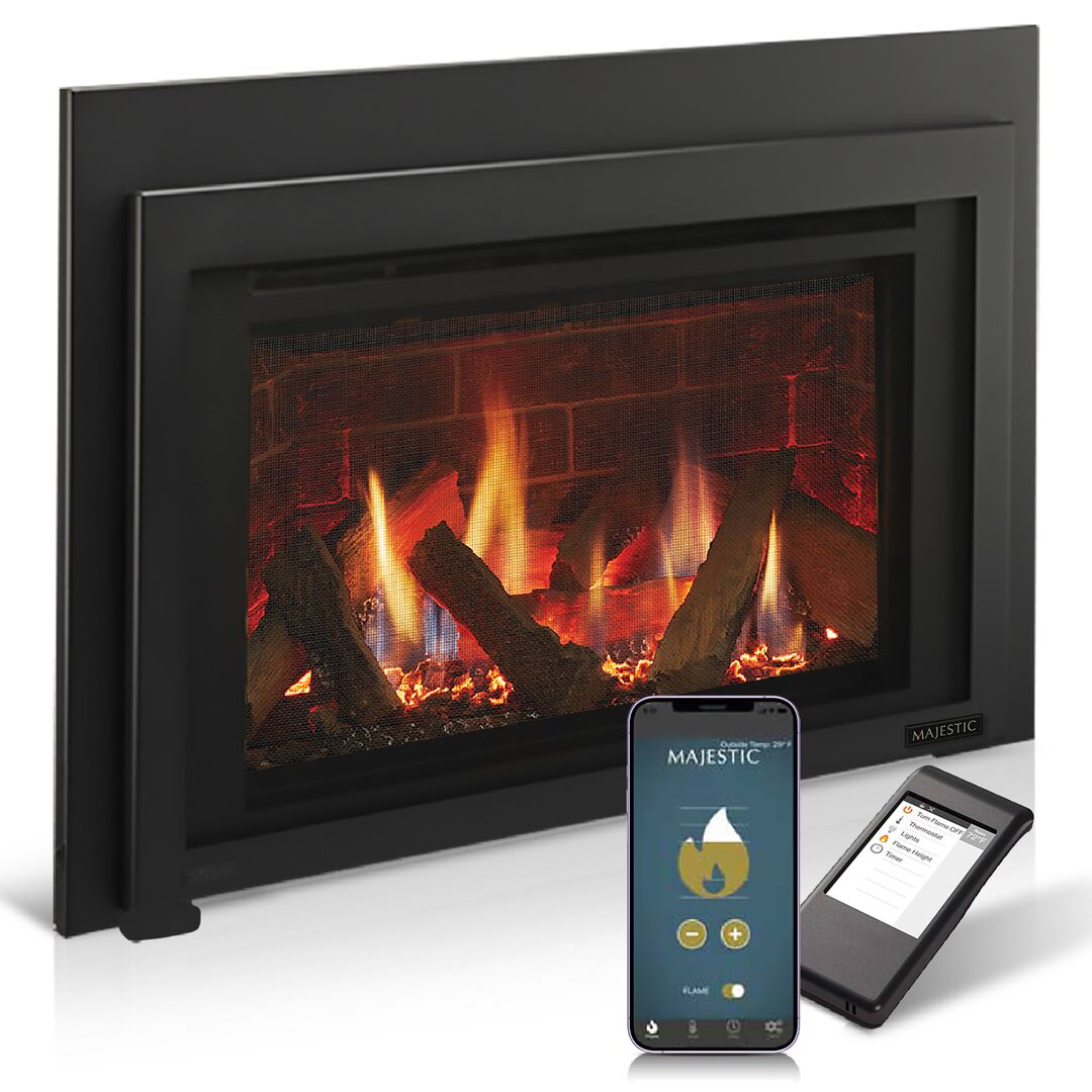 Majestic 30 Inch Ruby Direct Vent Gas Fireplace Insert With Blower