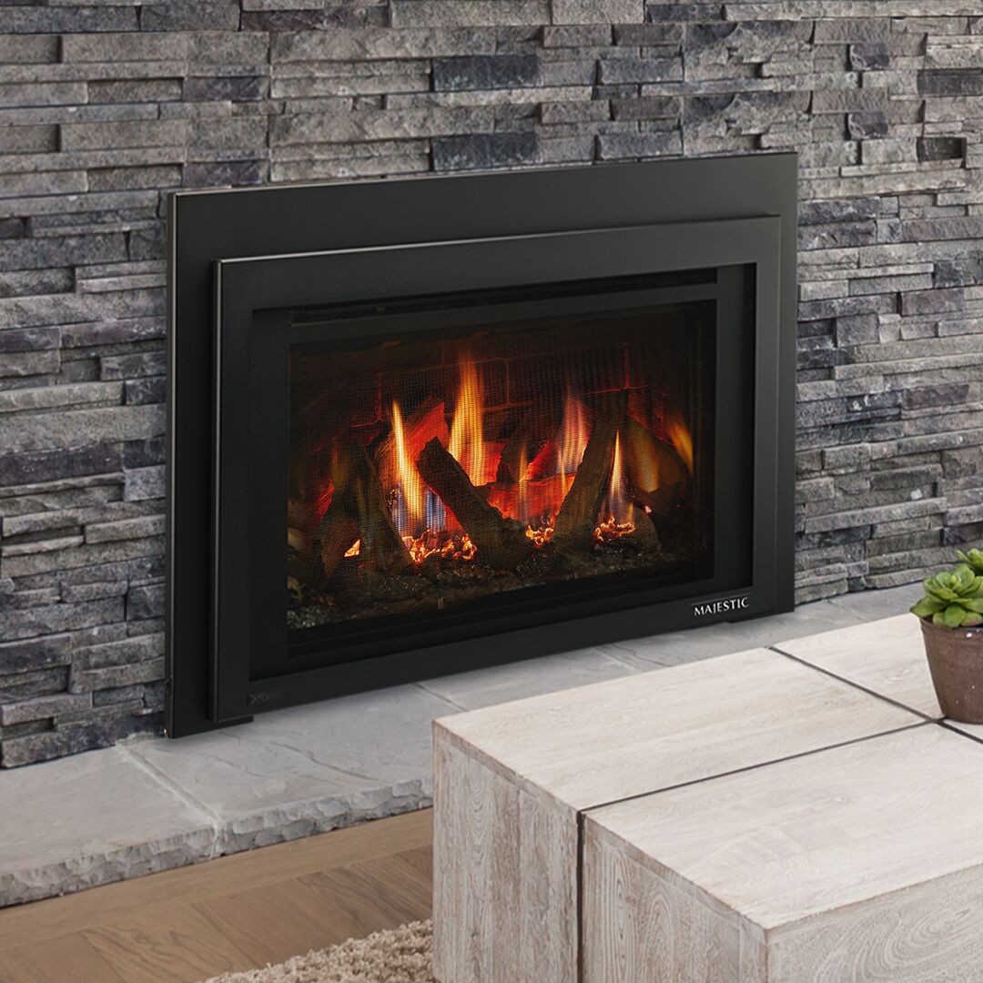 Majestic 30 Inch Ruby Direct Vent Gas Fireplace Insert With Blower