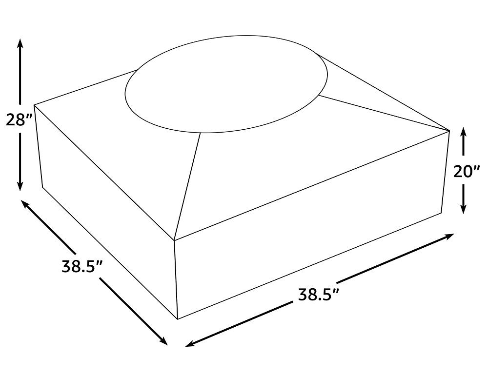 Fire Sense Outdoor Vinyl Cover for Square Fire Pits