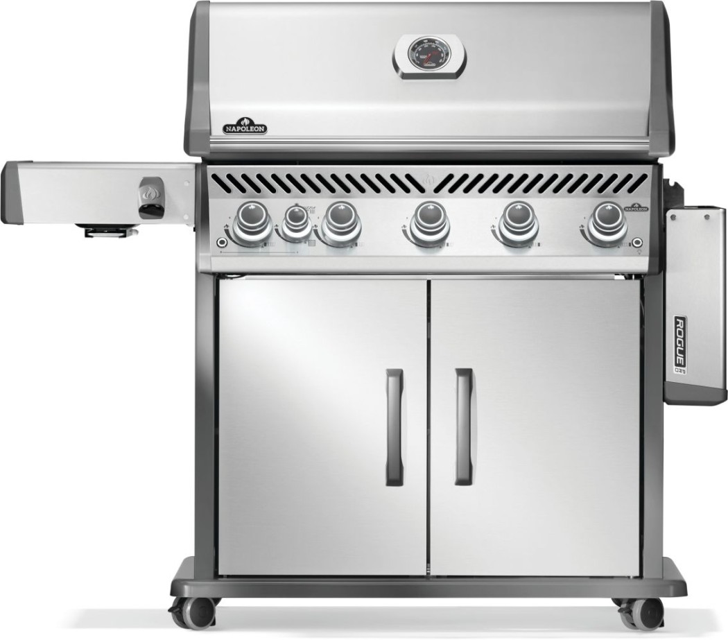 Napoleon Grills Black Rogue Pro 625 Gas Grill with Infrared Side Burners
