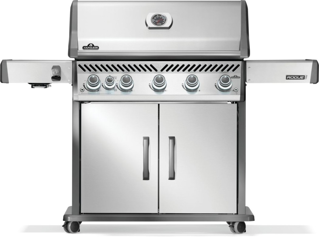 Napoleon Grills Black Rogue Pro 625 Gas Grill with Infrared Side Burners