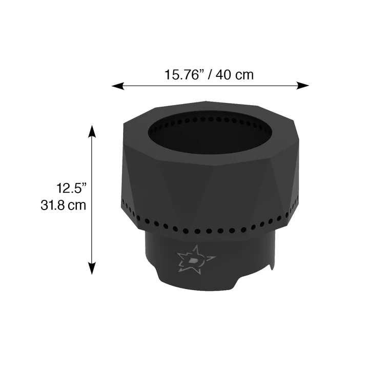 Blue Sky NHL Dallas Stars Smokeless Steel Portable Wood Burning Fire Pit