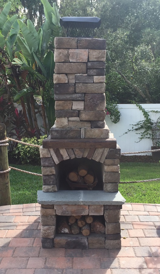 Stone Age Manufacturing 18 Inch Veranda DIY Outdoor Fireplace Kit