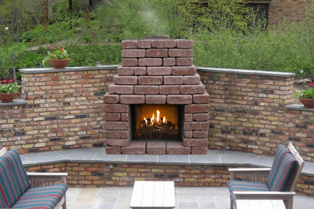 Stone Age Manufacturing 36" Patio Series Outdoor Fireplace with Straight Lintel