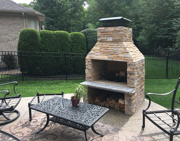 Stone Age Manufacturing 48" Patio Series Outdoor Fireplace with Straight Lintel